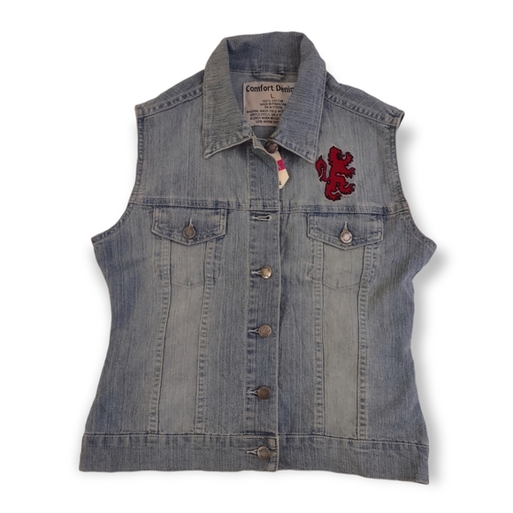 Denim Vest - Light Wash. New, size L - Picture 1 of 5